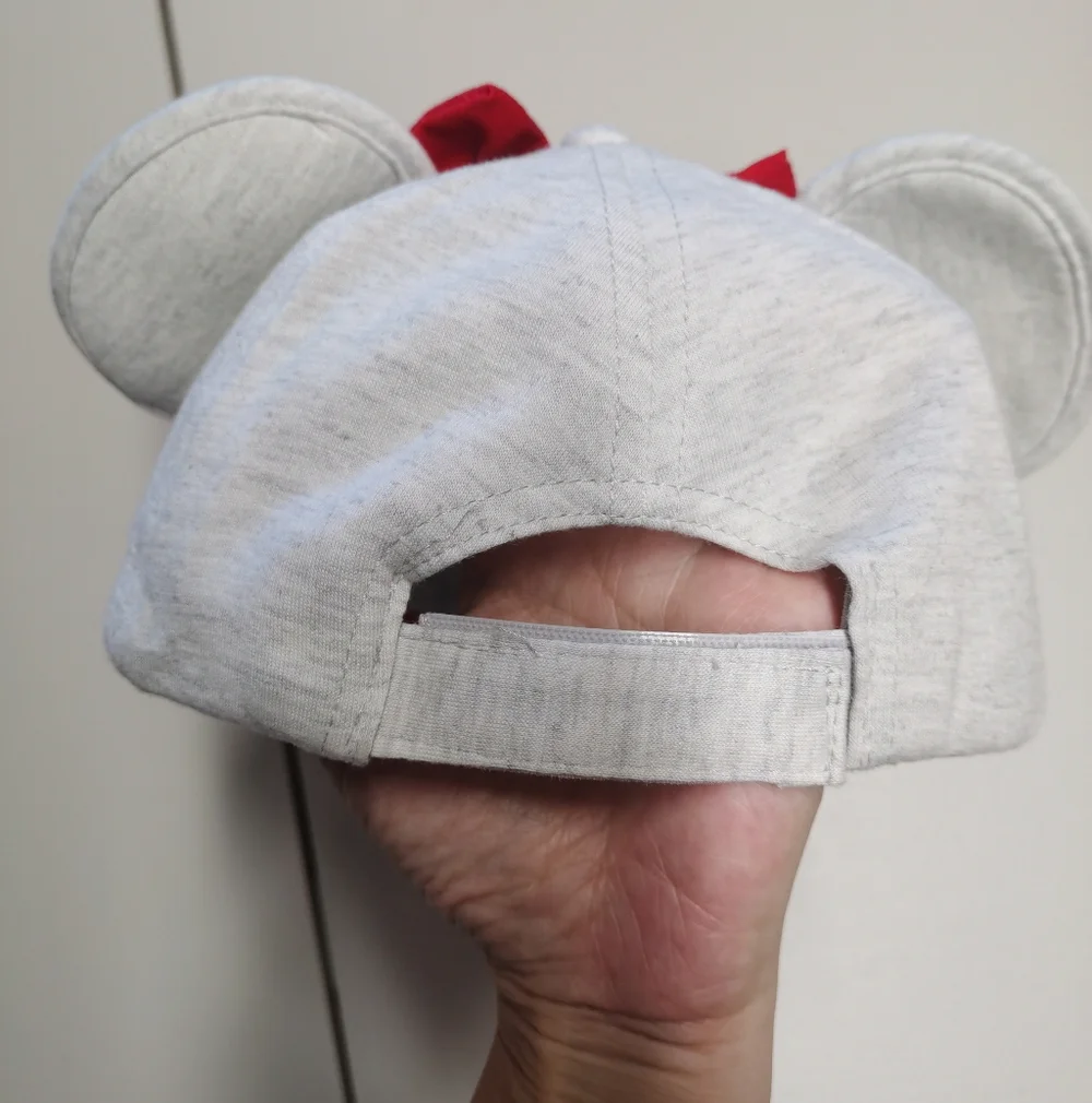 Disney Minnie Mouse Ears Kids Red Gray Baseball Girls Hat One Size